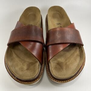 Birkenstock Tan and Brown Leather Sandals